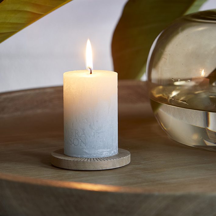 Pillar Candle Light Blue