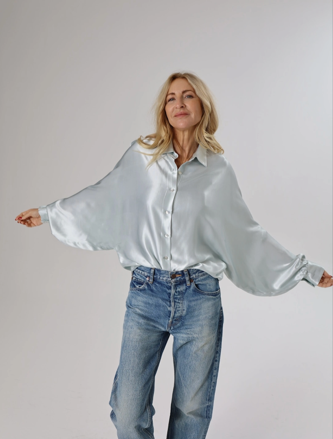 Blouse Antonia Shiny IceGrey