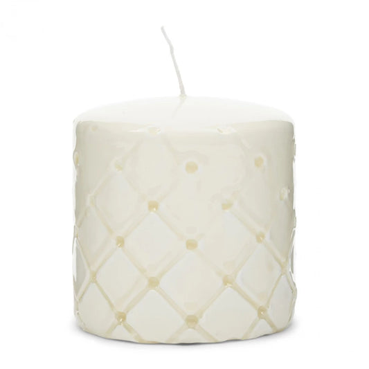 Pillar Candle Padded, White