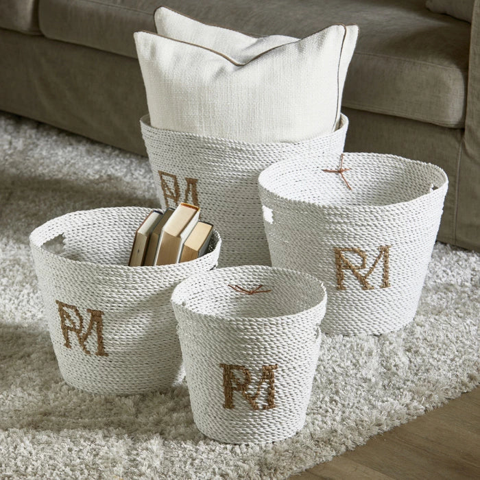 Basket Set Of 4 RM Monogram