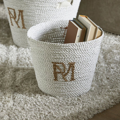 Basket Set Of 4 RM Monogram