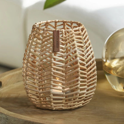 Rustic Rattan Hexagon Votive