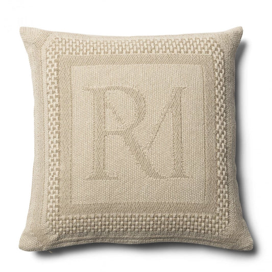 Monogram Jacquard Pillow Cover