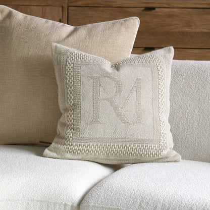 Monogram Jacquard Pillow Cover