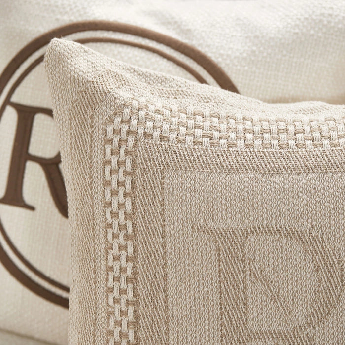 Monogram Jacquard Pillow Cover