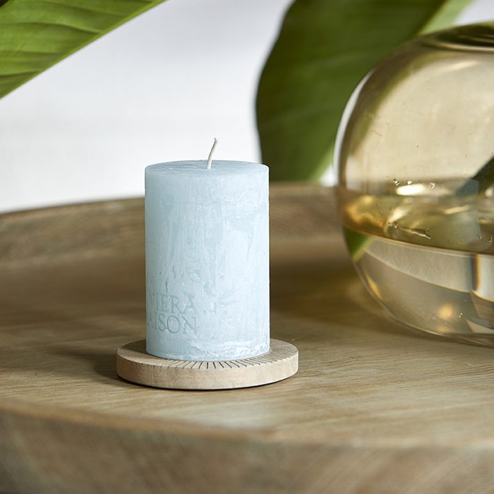 Pillar Candle Light Blue