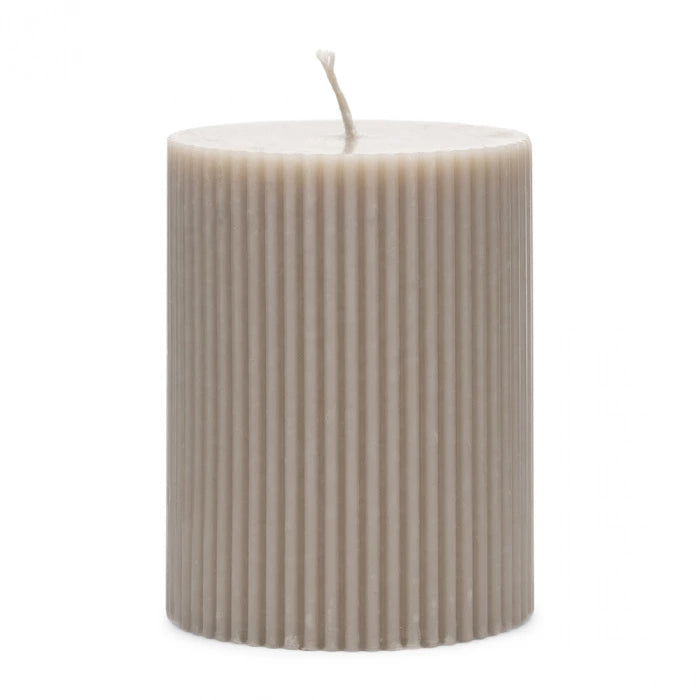 Fine Rib Pillar Candle