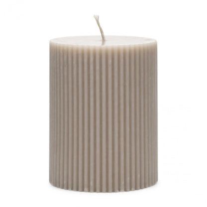 Fine Rib Pillar Candle