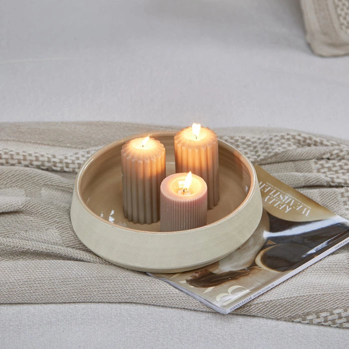 Rib Pillar Candle