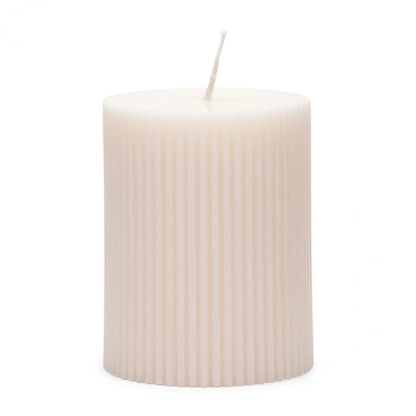 Fine Rib Pillar Candle