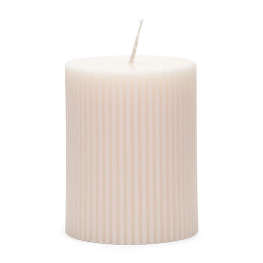 Fine Rib Pillar Candle