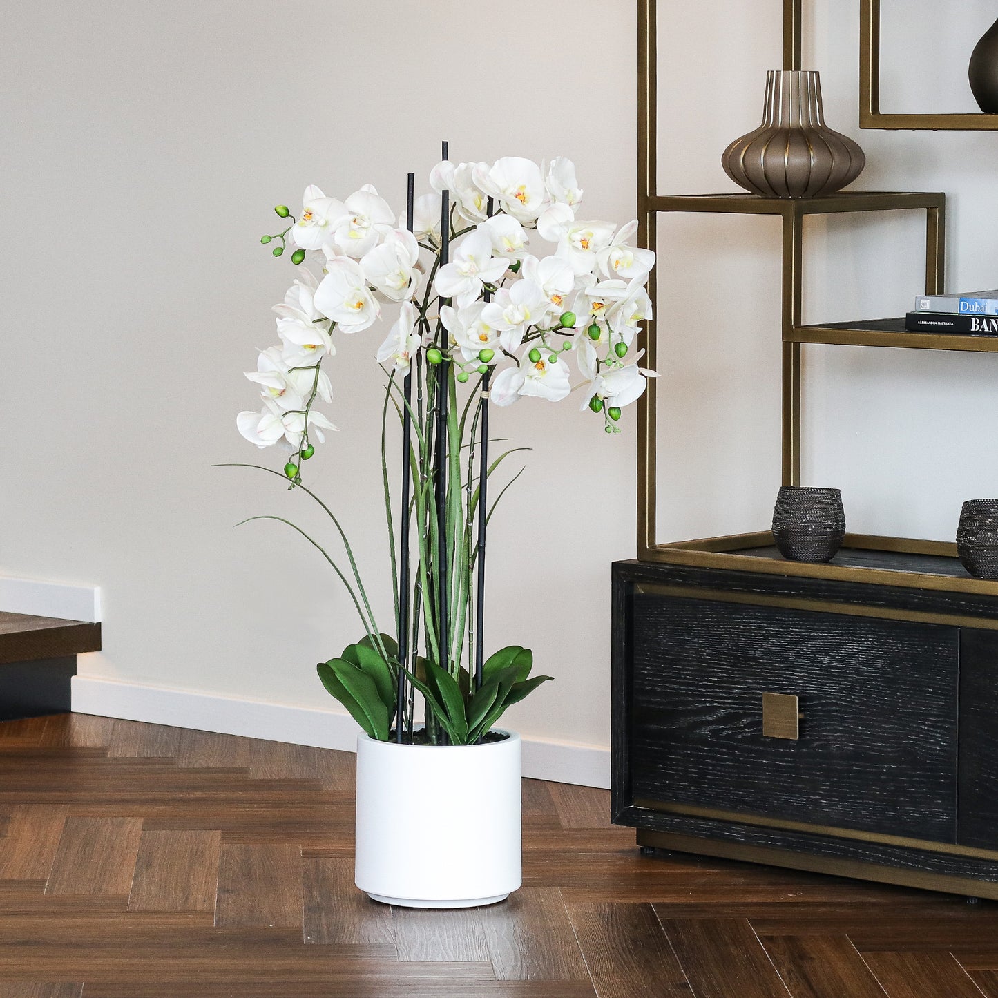 Orchideen Arrangement white