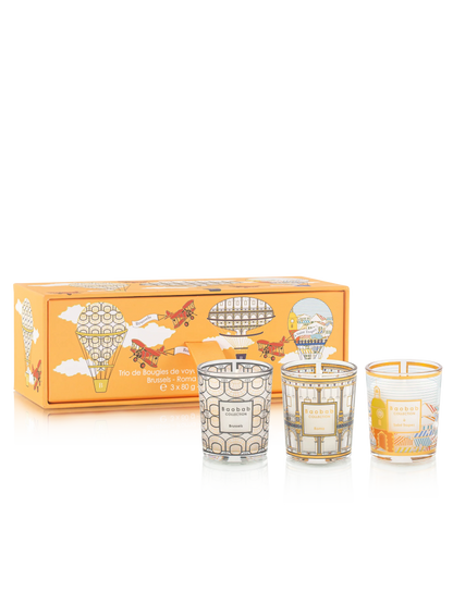 Trio Travel Candles Brussels-Roma-Saint Tropez