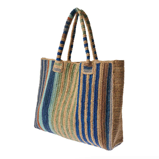 Raffia Weekender Bag Coast