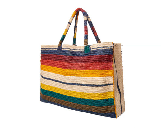 Raffia Weekender Bag Horizon