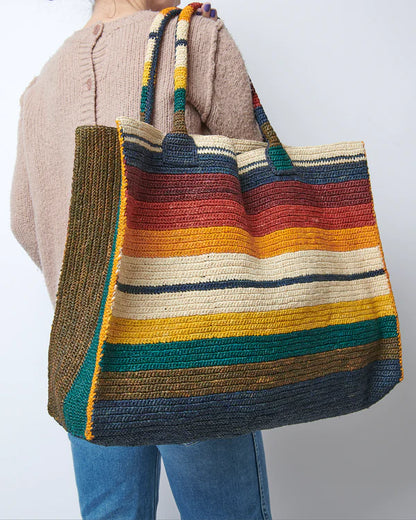 Raffia Weekender Bag Horizon