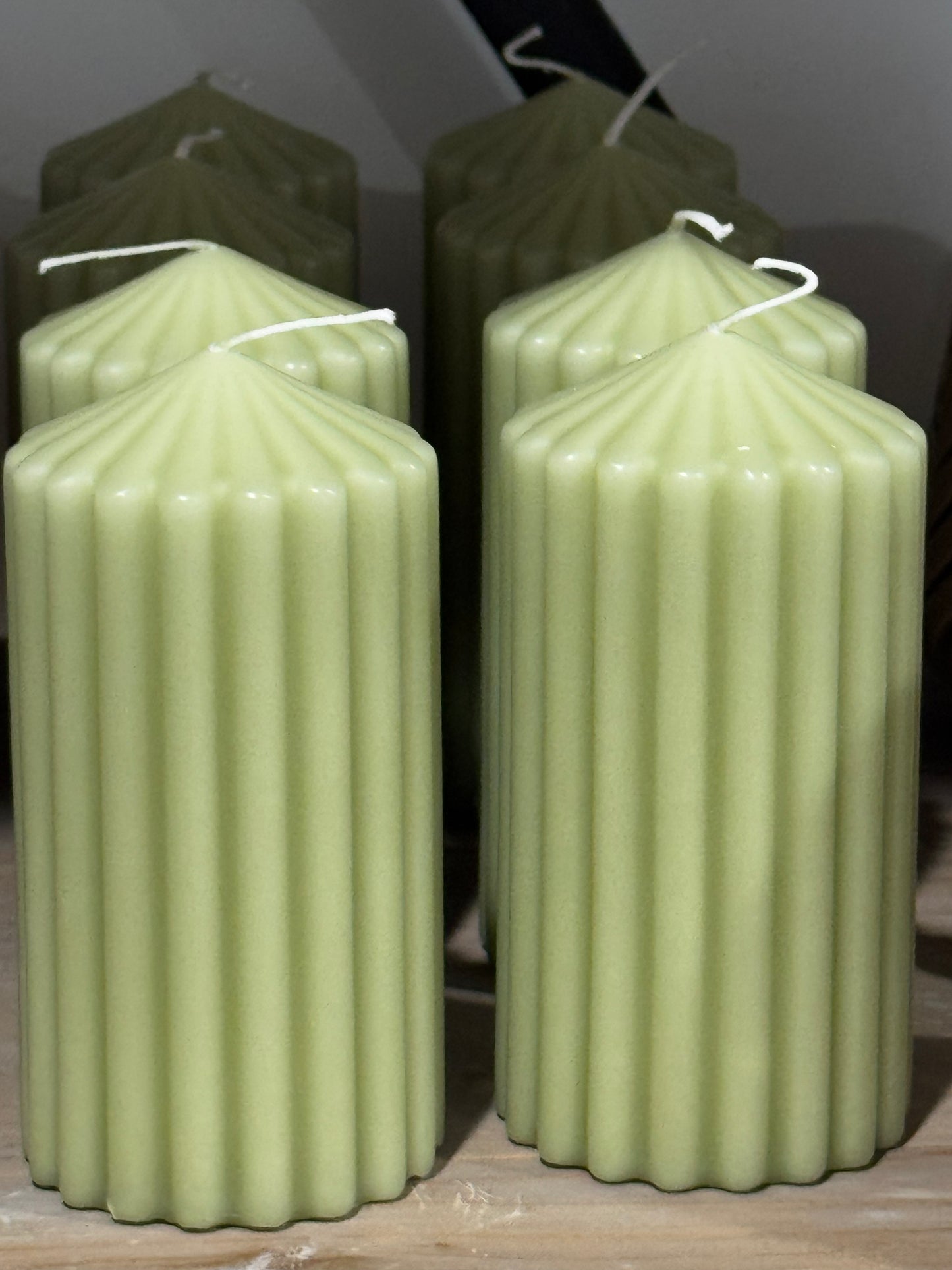 Rib Pillar Candle