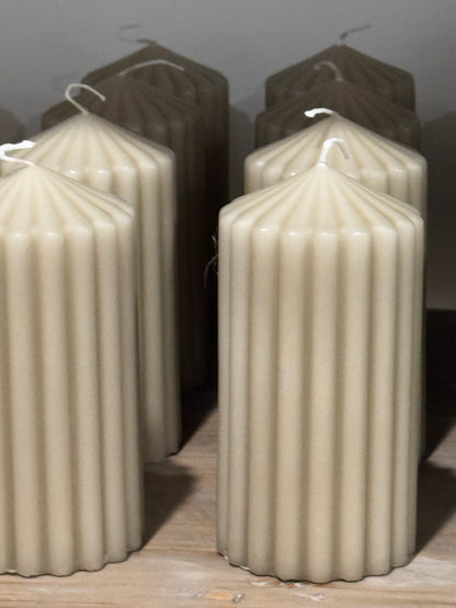 Rib Pillar Candle