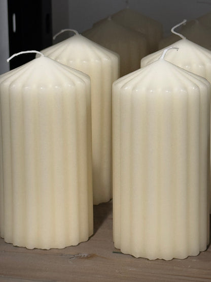 Rib Pillar Candle