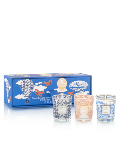 Trio Travel Candles Manhattan-Paris-Mykonos