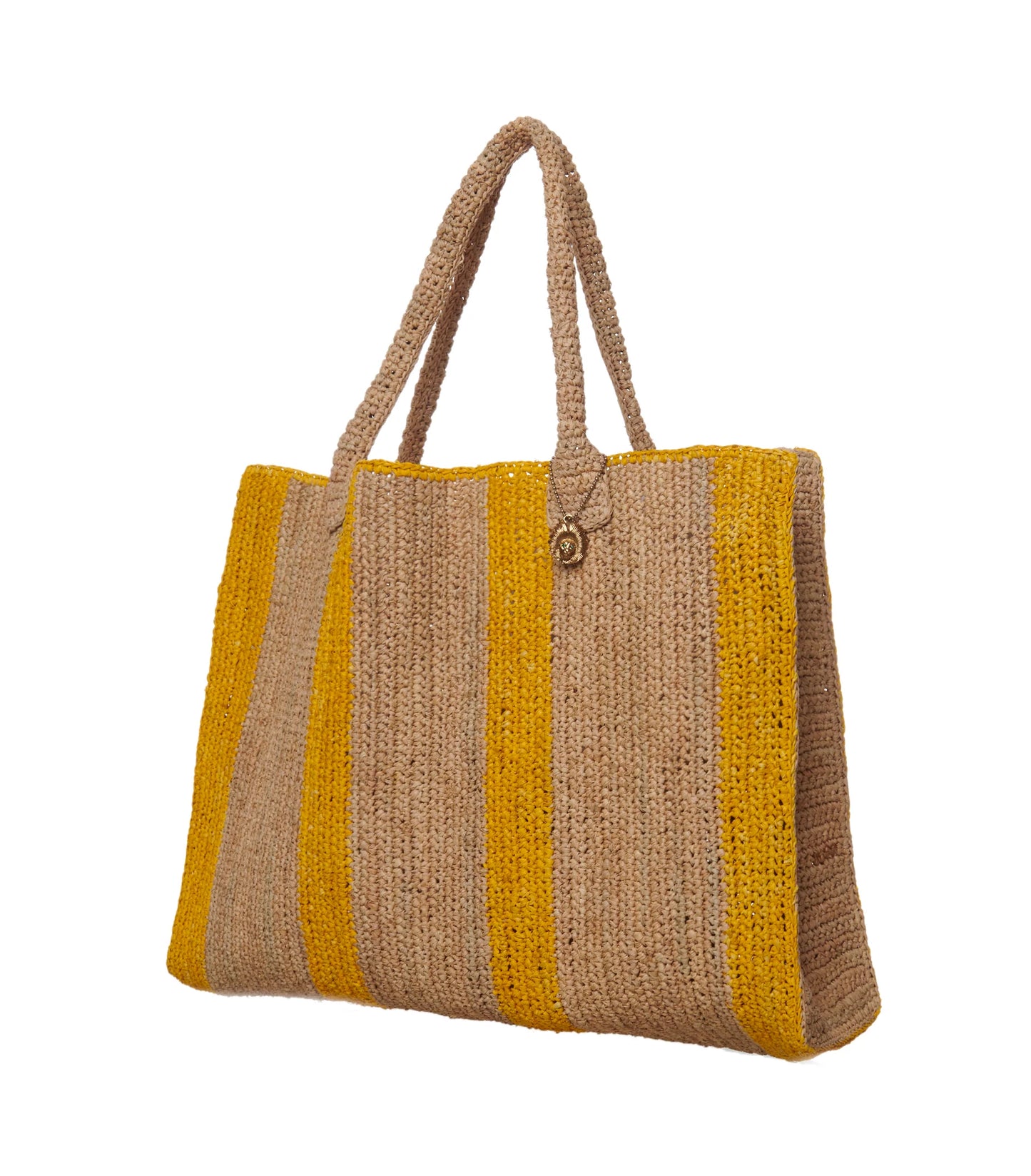 Raffia Weekender Bag Hamptons Sand-Sunshine