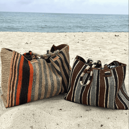 Raffia Weekender Bag Safari Mix